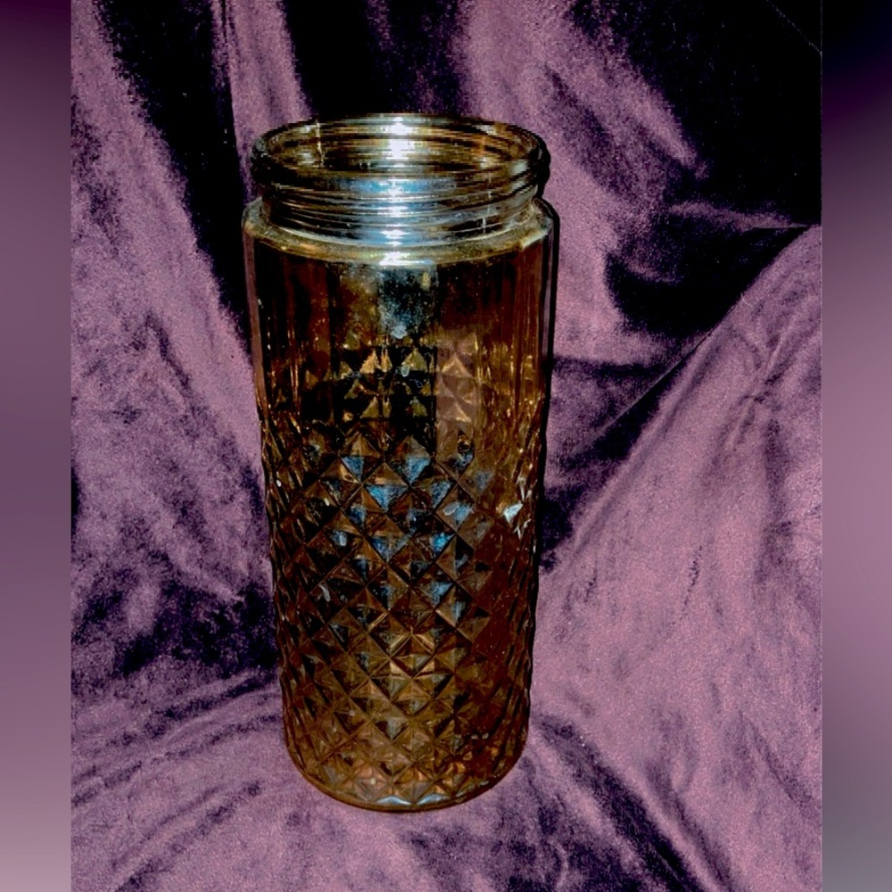 Lg Vintage Glass Jar w/o Lid